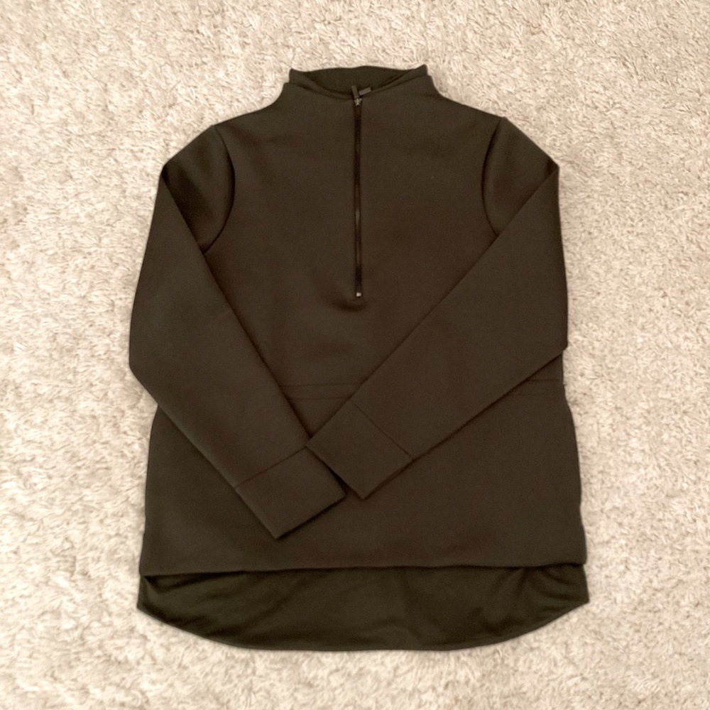 ADAY women’s quarter zip pullover size S moss green soft performance fabric